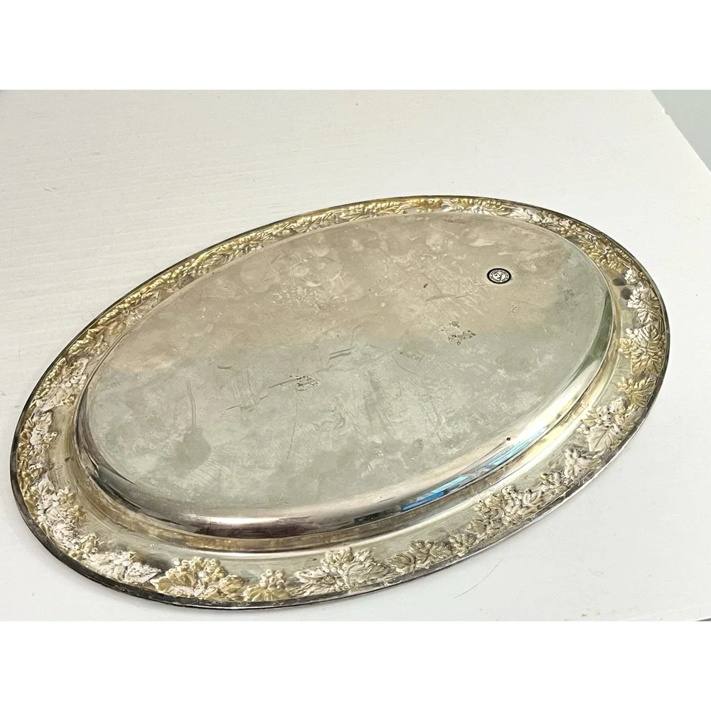 Silver Plate Oval Tray Platter 15